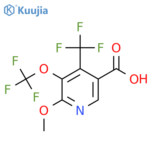 2-Methoxy-3-(trifluoromethoxy)-4-(trifluoromethyl)pyridine-5-carboxylic acid structure