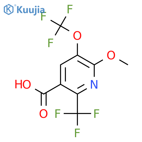 2-Methoxy-3-(trifluoromethoxy)-6-(trifluoromethyl)pyridine-5-carboxylic acid structure