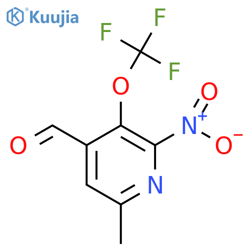 6-Methyl-2-nitro-3-(trifluoromethoxy)pyridine-4-carboxaldehyde structure