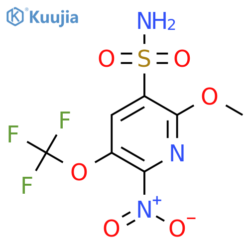 2-Methoxy-6-nitro-5-(trifluoromethoxy)pyridine-3-sulfonamide structure