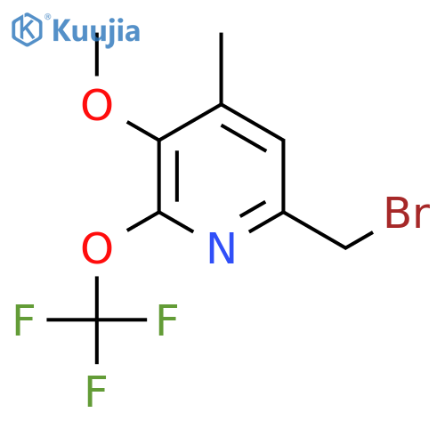 6-(Bromomethyl)-3-methoxy-4-methyl-2-(trifluoromethoxy)pyridine structure