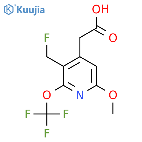 3-(Fluoromethyl)-6-methoxy-2-(trifluoromethoxy)pyridine-4-acetic acid structure