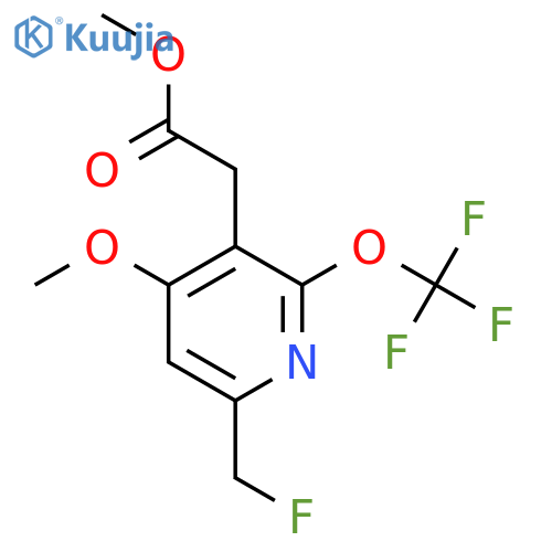 Methyl 6-(fluoromethyl)-4-methoxy-2-(trifluoromethoxy)pyridine-3-acetate structure