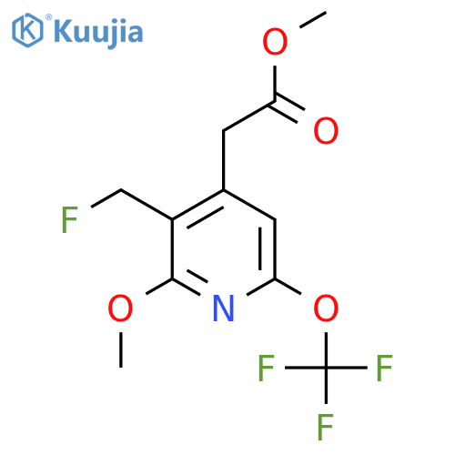 Methyl 3-(fluoromethyl)-2-methoxy-6-(trifluoromethoxy)pyridine-4-acetate structure