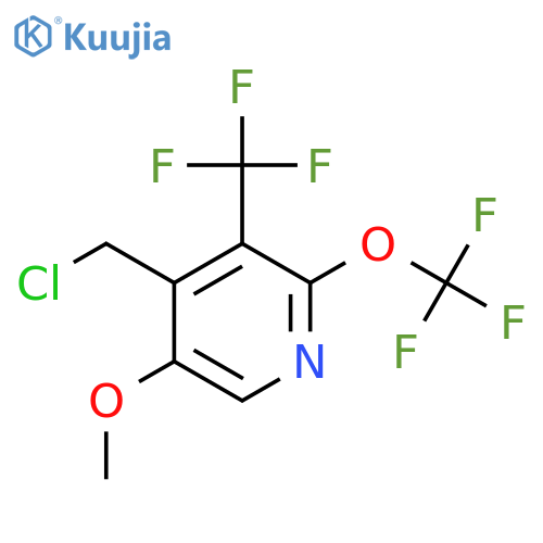 4-(Chloromethyl)-5-methoxy-2-(trifluoromethoxy)-3-(trifluoromethyl)pyridine structure