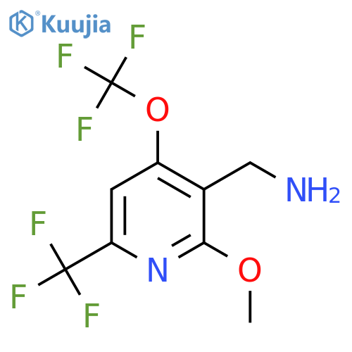 3-(Aminomethyl)-2-methoxy-4-(trifluoromethoxy)-6-(trifluoromethyl)pyridine structure