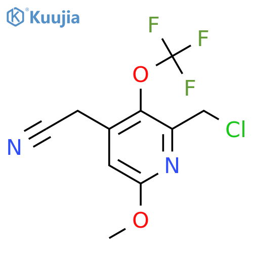 2-(Chloromethyl)-6-methoxy-3-(trifluoromethoxy)pyridine-4-acetonitrile structure
