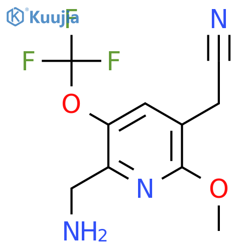 2-(Aminomethyl)-6-methoxy-3-(trifluoromethoxy)pyridine-5-acetonitrile structure