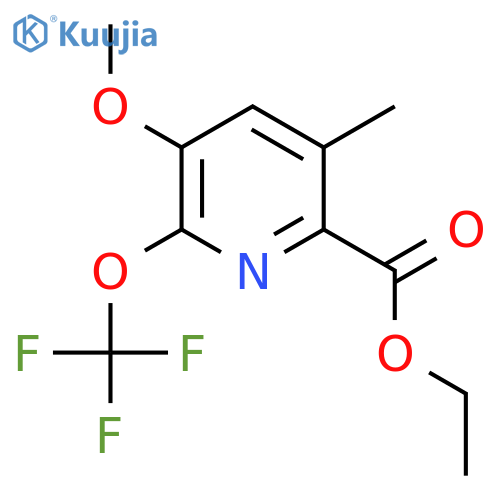 Ethyl 3-methoxy-5-methyl-2-(trifluoromethoxy)pyridine-6-carboxylate structure