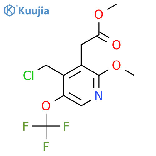 Methyl 4-(chloromethyl)-2-methoxy-5-(trifluoromethoxy)pyridine-3-acetate structure