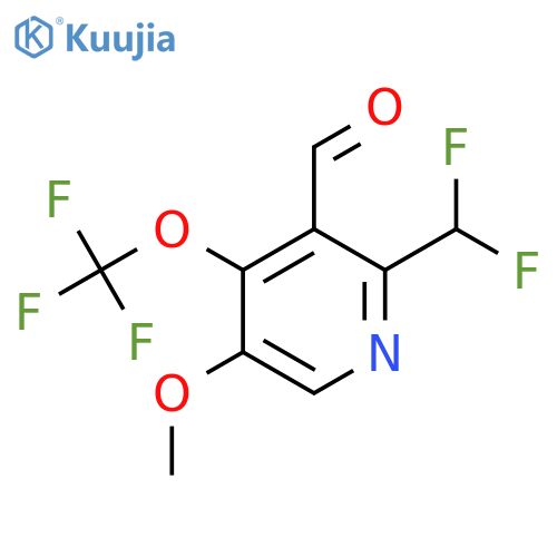 2-(Difluoromethyl)-5-methoxy-4-(trifluoromethoxy)pyridine-3-carboxaldehyde structure
