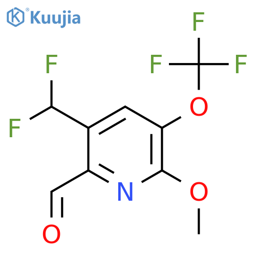 5-(Difluoromethyl)-2-methoxy-3-(trifluoromethoxy)pyridine-6-carboxaldehyde structure