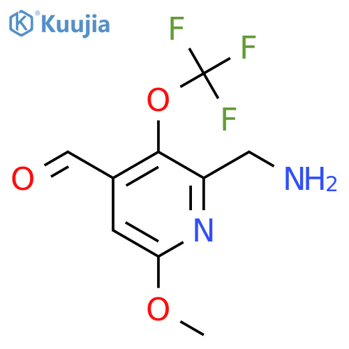 2-(Aminomethyl)-6-methoxy-3-(trifluoromethoxy)pyridine-4-carboxaldehyde structure
