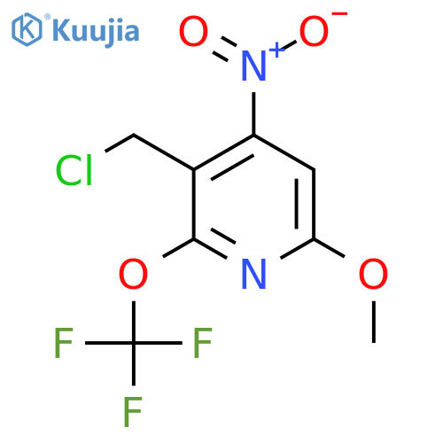 3-(Chloromethyl)-6-methoxy-4-nitro-2-(trifluoromethoxy)pyridine structure