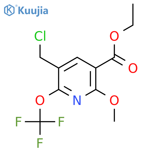 Ethyl 3-(chloromethyl)-6-methoxy-2-(trifluoromethoxy)pyridine-5-carboxylate structure