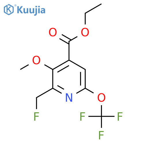 Ethyl 2-(fluoromethyl)-3-methoxy-6-(trifluoromethoxy)pyridine-4-carboxylate structure