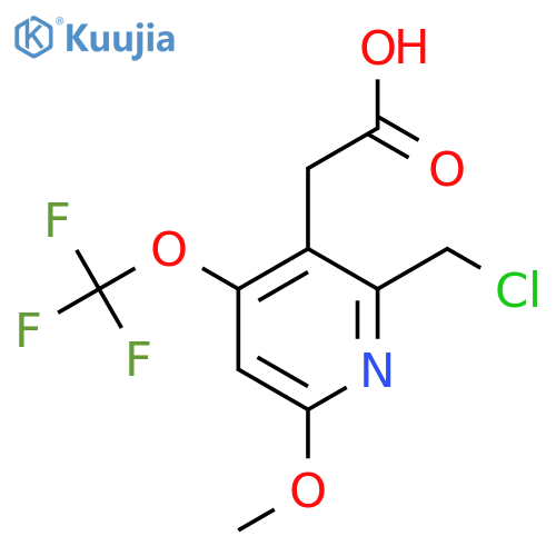 2-(Chloromethyl)-6-methoxy-4-(trifluoromethoxy)pyridine-3-acetic acid structure