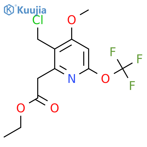 Ethyl 3-(chloromethyl)-4-methoxy-6-(trifluoromethoxy)pyridine-2-acetate structure