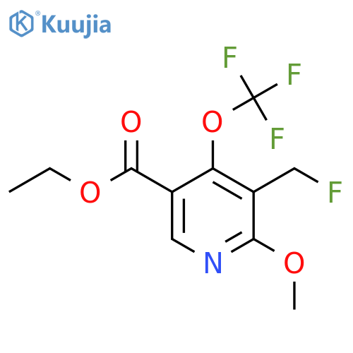 Ethyl 3-(fluoromethyl)-2-methoxy-4-(trifluoromethoxy)pyridine-5-carboxylate structure