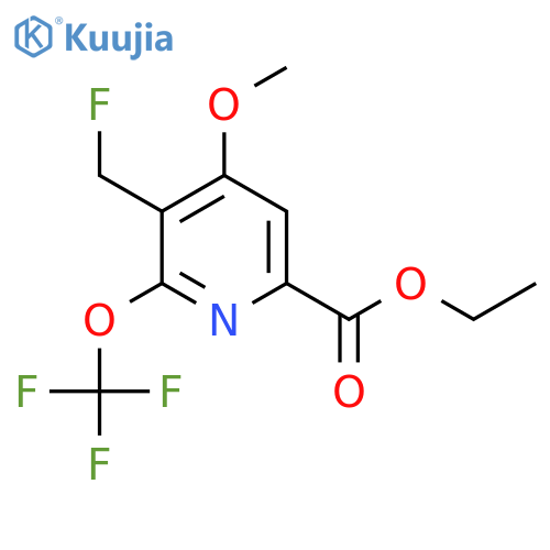 Ethyl 3-(fluoromethyl)-4-methoxy-2-(trifluoromethoxy)pyridine-6-carboxylate structure