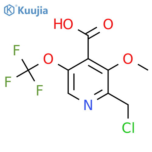 2-(Chloromethyl)-3-methoxy-5-(trifluoromethoxy)pyridine-4-carboxylic acid structure