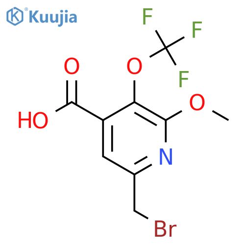 6-(Bromomethyl)-2-methoxy-3-(trifluoromethoxy)pyridine-4-carboxylic acid structure