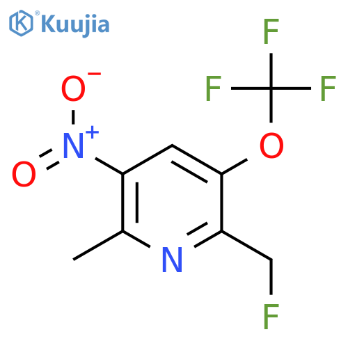 2-(Fluoromethyl)-6-methyl-5-nitro-3-(trifluoromethoxy)pyridine structure