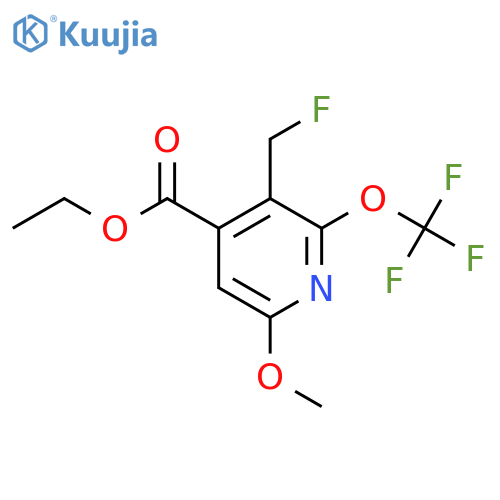 Ethyl 3-(fluoromethyl)-6-methoxy-2-(trifluoromethoxy)pyridine-4-carboxylate structure