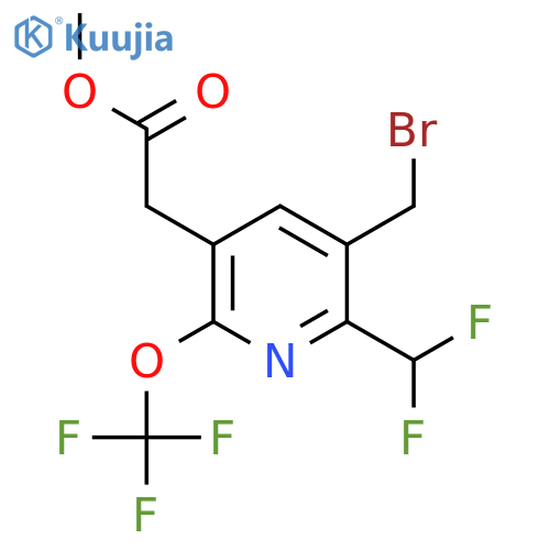 Methyl 3-(bromomethyl)-2-(difluoromethyl)-6-(trifluoromethoxy)pyridine-5-acetate structure