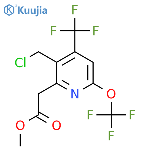 Methyl 3-(chloromethyl)-6-(trifluoromethoxy)-4-(trifluoromethyl)pyridine-2-acetate structure