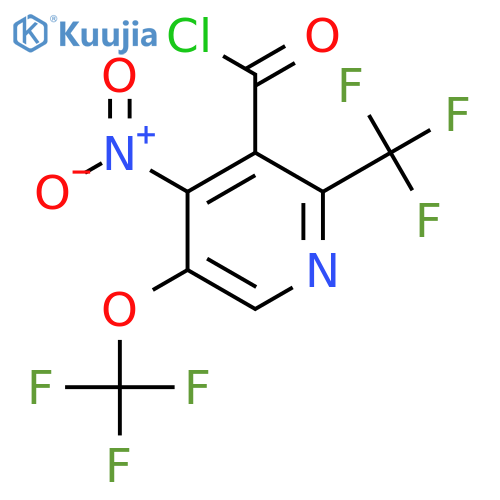 4-Nitro-5-(trifluoromethoxy)-2-(trifluoromethyl)pyridine-3-carbonyl chloride structure