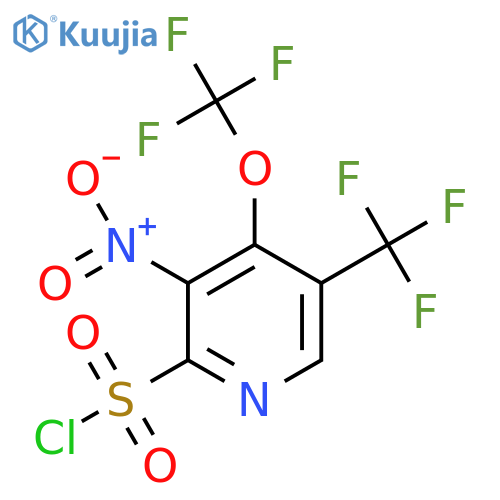 3-Nitro-4-(trifluoromethoxy)-5-(trifluoromethyl)pyridine-2-sulfonyl chloride structure