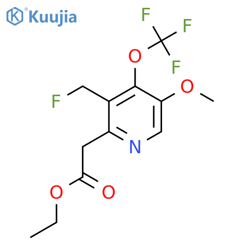 Ethyl 3-(fluoromethyl)-5-methoxy-4-(trifluoromethoxy)pyridine-2-acetate structure