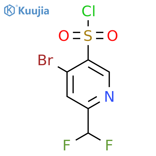 4-Bromo-2-(difluoromethyl)pyridine-5-sulfonyl chloride structure