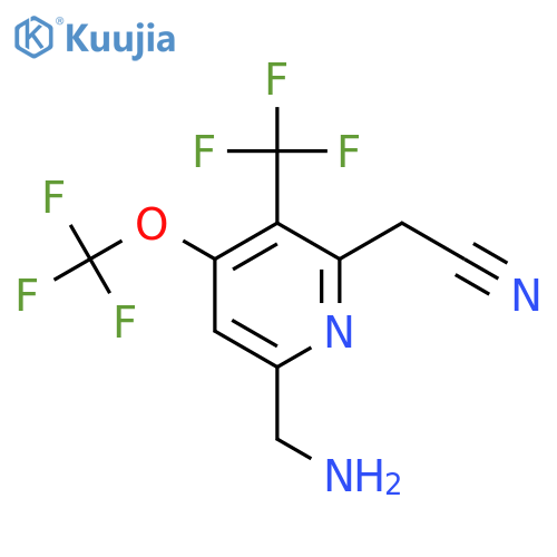 6-(Aminomethyl)-4-(trifluoromethoxy)-3-(trifluoromethyl)pyridine-2-acetonitrile structure