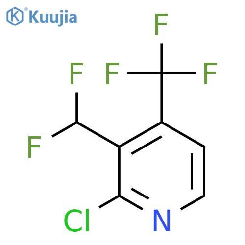 2-Chloro-3-(difluoromethyl)-4-(trifluoromethyl)pyridine structure