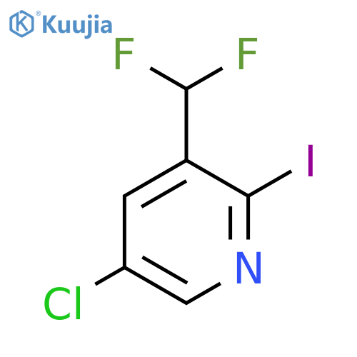 5-Chloro-3-(difluoromethyl)-2-iodopyridine structure