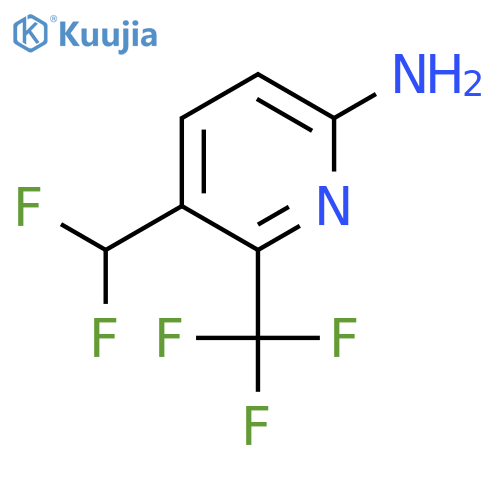 5-(Difluoromethyl)-6-(trifluoromethyl)pyridin-2-amine structure