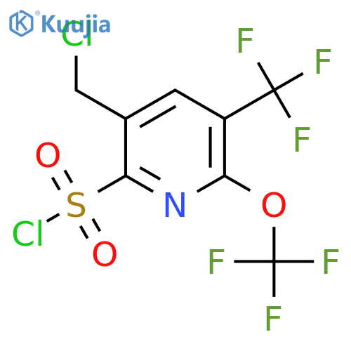 5-(Chloromethyl)-2-(trifluoromethoxy)-3-(trifluoromethyl)pyridine-6-sulfonyl chloride structure