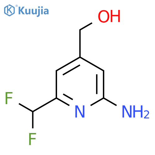 2-Amino-6-(difluoromethyl)pyridine-4-methanol structure