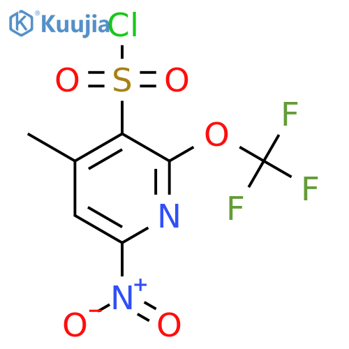 4-Methyl-6-nitro-2-(trifluoromethoxy)pyridine-3-sulfonyl chloride structure
