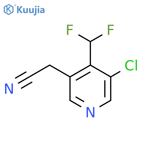 3-Chloro-4-(difluoromethyl)pyridine-5-acetonitrile structure