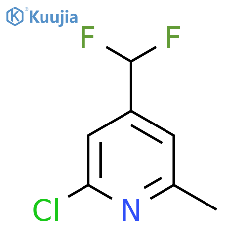 2-Chloro-4-(difluoromethyl)-6-methylpyridine structure