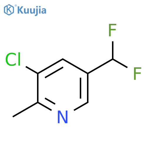 3-Chloro-5-(difluoromethyl)-2-methylpyridine structure