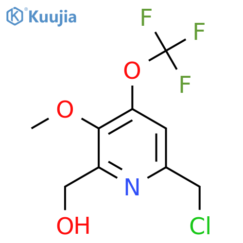 6-(Chloromethyl)-3-methoxy-4-(trifluoromethoxy)pyridine-2-methanol structure