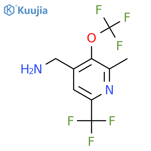 4-(Aminomethyl)-2-methyl-3-(trifluoromethoxy)-6-(trifluoromethyl)pyridine structure