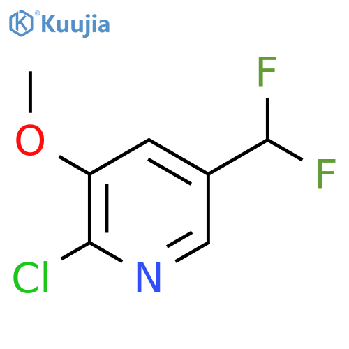 2-Chloro-5-(difluoromethyl)-3-methoxypyridine structure