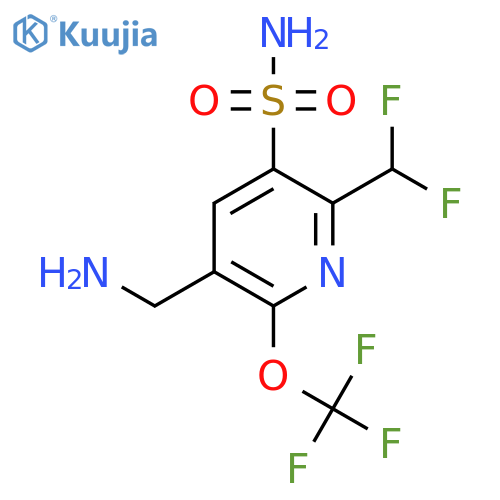 3-(Aminomethyl)-6-(difluoromethyl)-2-(trifluoromethoxy)pyridine-5-sulfonamide structure