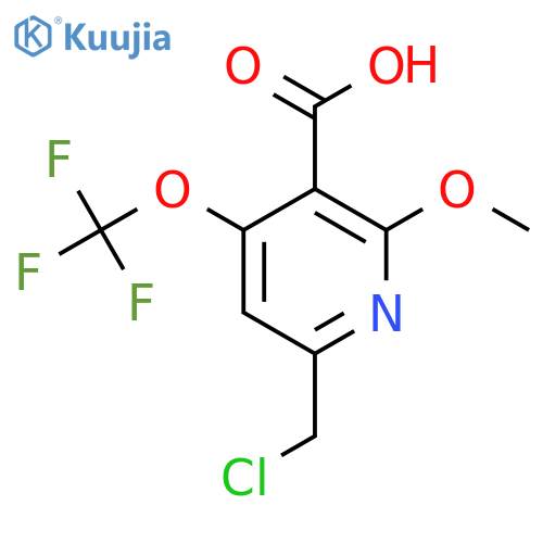 6-(Chloromethyl)-2-methoxy-4-(trifluoromethoxy)pyridine-3-carboxylic acid structure