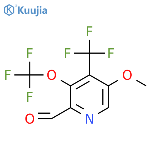 5-Methoxy-3-(trifluoromethoxy)-4-(trifluoromethyl)pyridine-2-carboxaldehyde structure